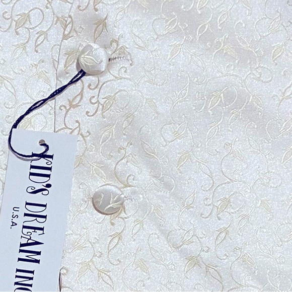 Kids Dream White Flower Pattern Vest Boys 12-18 - Picture 2 of 2